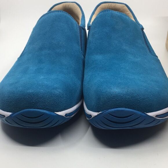 NIB Alegria Aaron Blue Suede Slip On Shoes - Size 43 EU 9.5 US (W US 13) main image 12